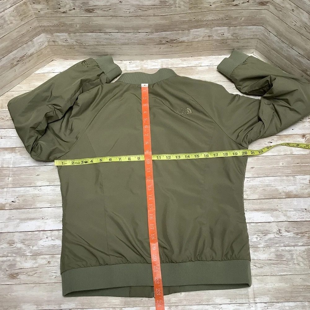 The North Face Puffer Bomber Jacket Insulated Olive Army Green M Medium - Picture 7 of 16